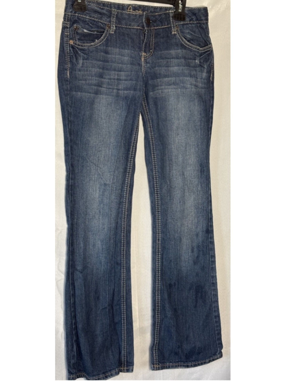 Amethyst Jeans Womens Size 5 Short Low Rise Bootcut Y2K Flap Pocket Stretch